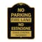 Signmission No Parking Fire Lane-No Estacione Zona Contra Incendio, Black & Gold Alum, 18" x 24", BG-1824-23729 A-DES-BG-1824-23729 - alternate 1